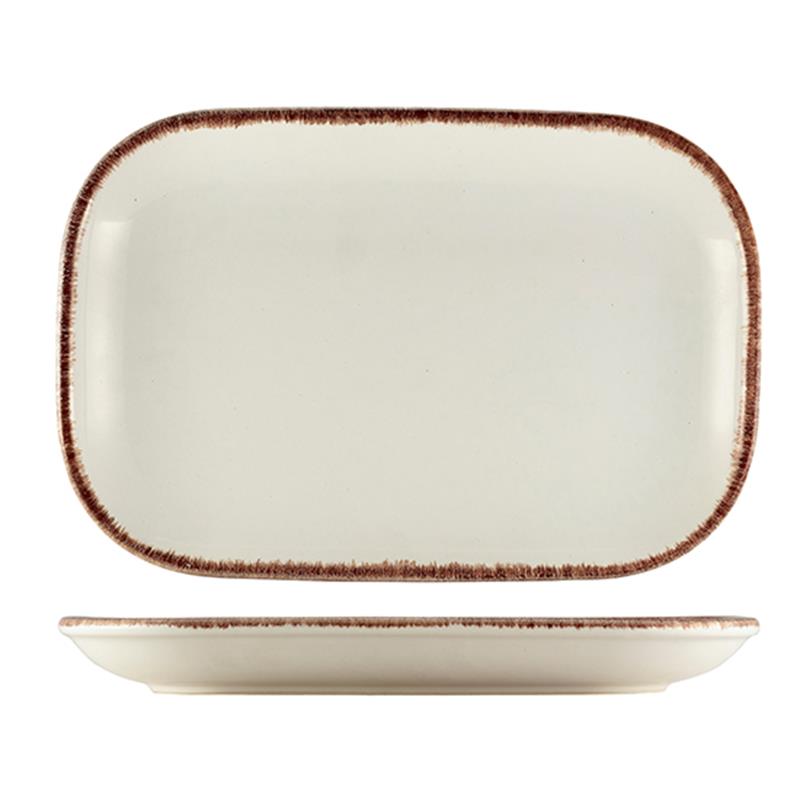 Terra Stoneware Sereno Brown Rectangular Plate 29 x 19.5cm