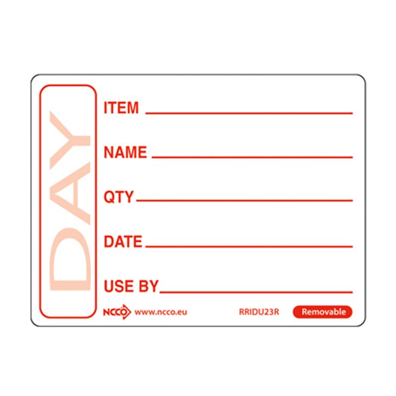 50 X 65mm Removable Red Use By Label (500)