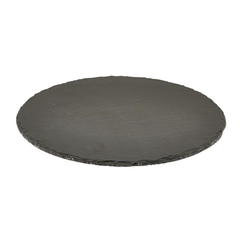 Genware Natural Edge Slate Platter 30cm Round