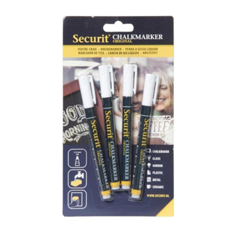 Chalkmarkers 4 Pack White Small