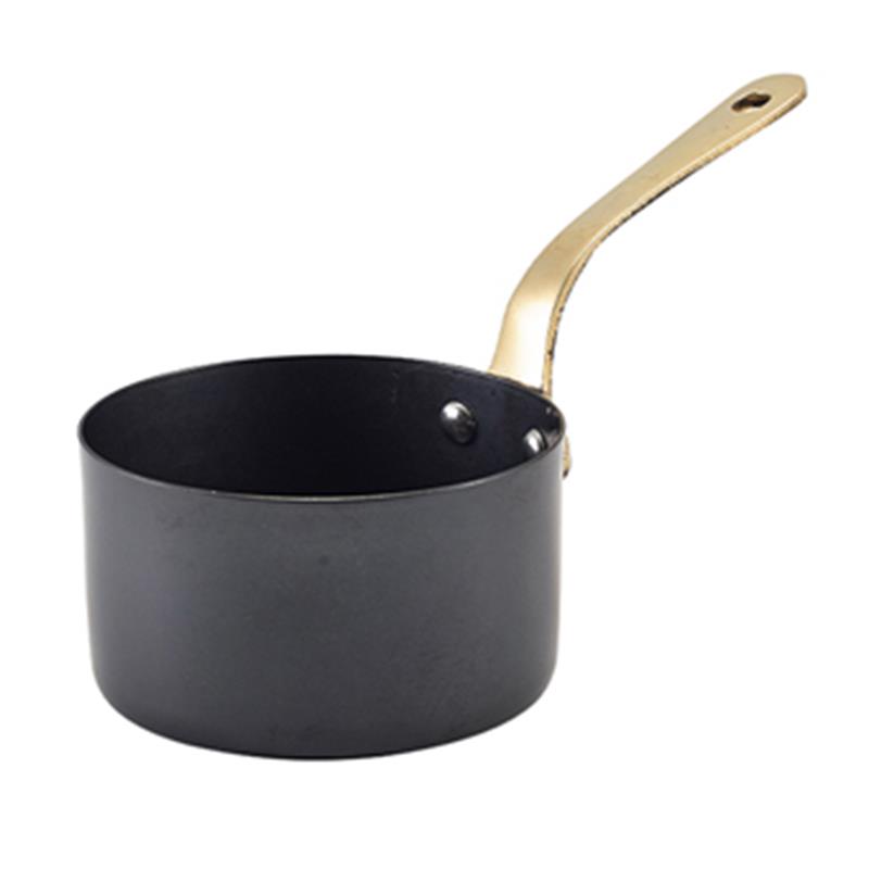 GenWare Black Vintage Steel Mini Sauce Pan 9 x 5.25cm