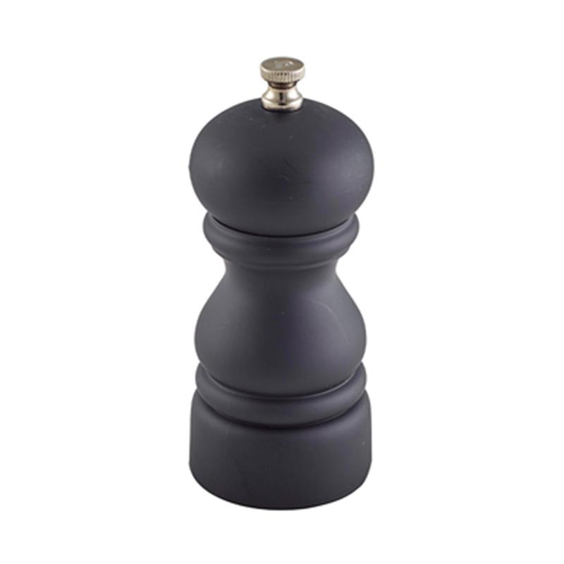 Genware Salt Or Pepper Grinder Matt Black 12.7cm