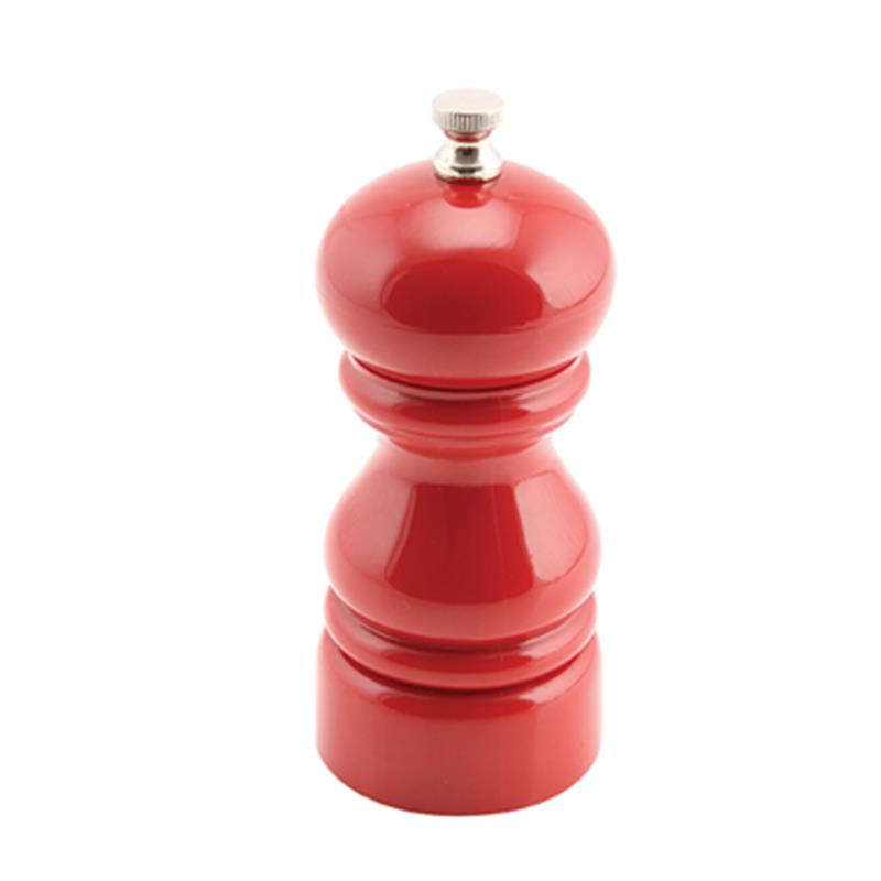 Genware Salt Or Pepper Grinder Red 12.7cm