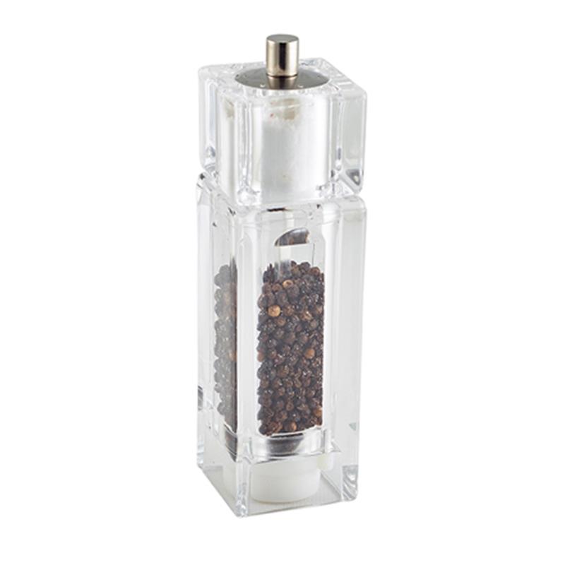 Square Combo Pepper Grinder/Salt Shaker Acrylic