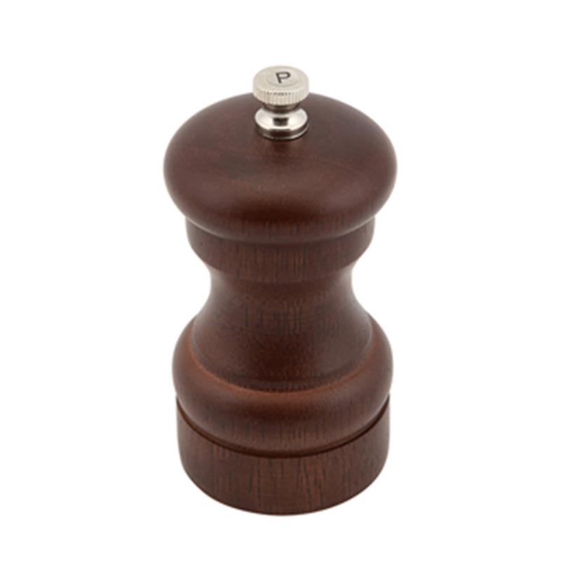 Genware Dark Wood Salt Or Pepper Grinder 10cm