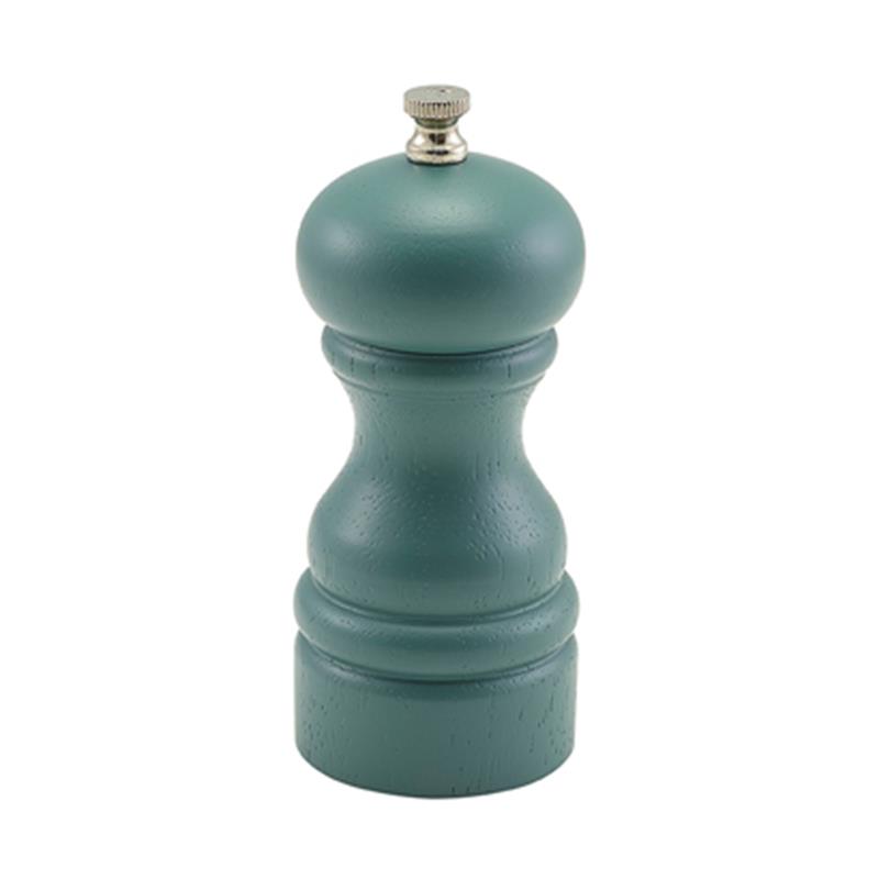 Olive Green Wooden Salt/Pepper Grinder 13cm