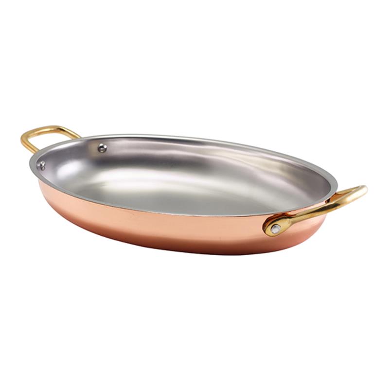 GenWare Copper Plated Oval Dish 30 x 21cm