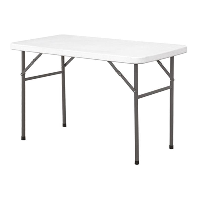 Solid Top Folding Table 4' White HDPE