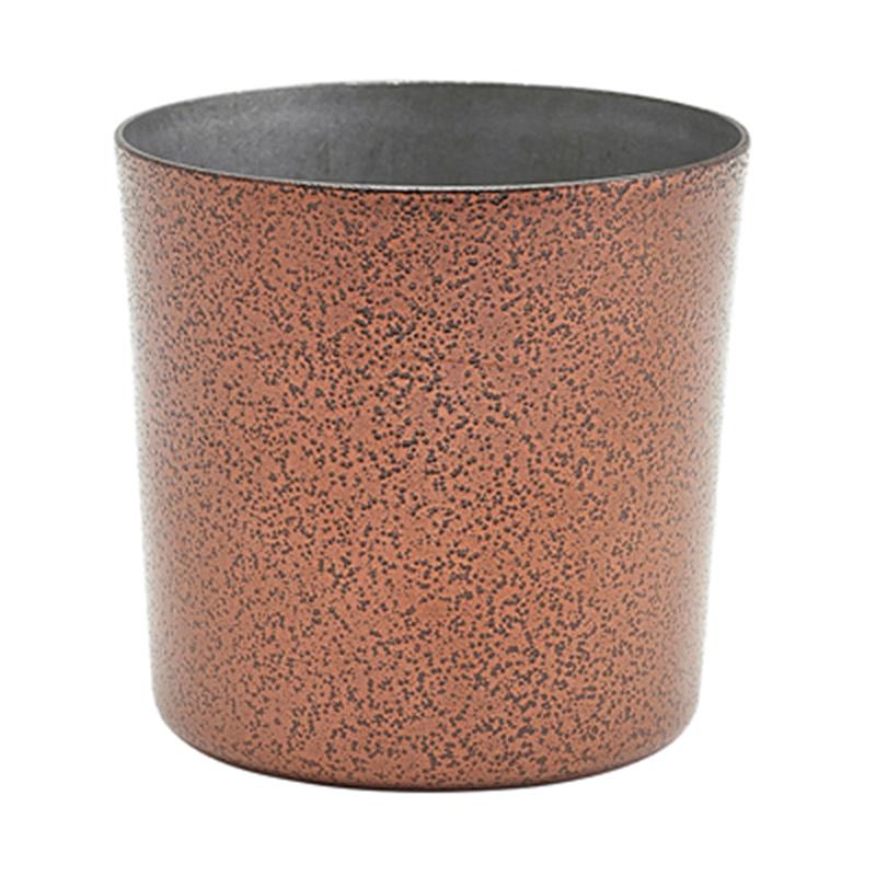 Stainless Steel Serving Cup 8.5 x 8.5cm Hammered Copper