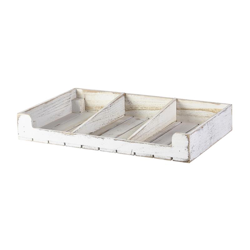 White Wash Wooden Display Crate