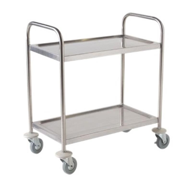 Fully Welded S/St. Trolley - 2 Shelves