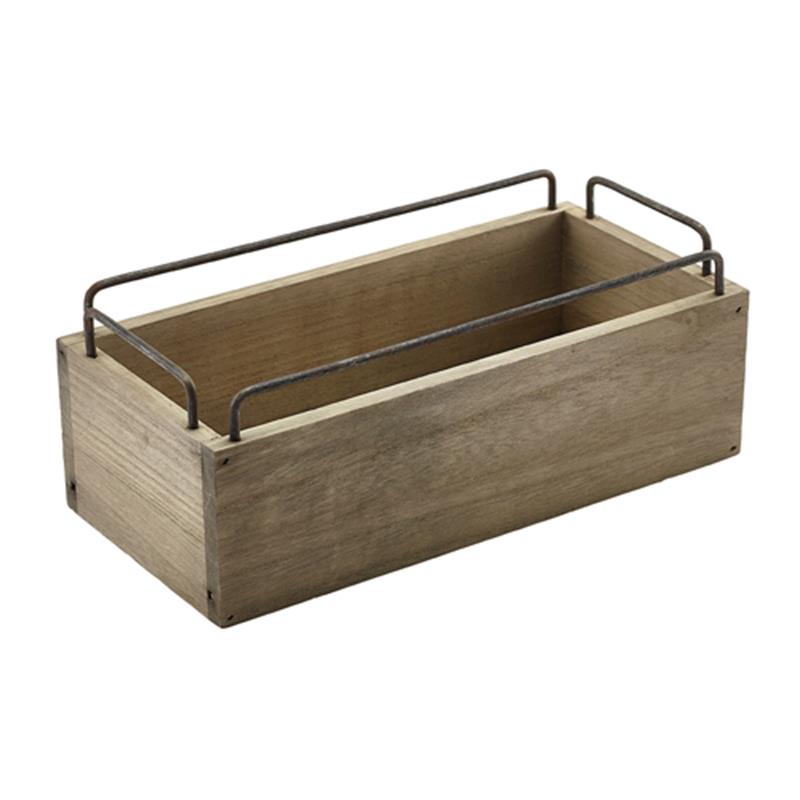 Industrial Wooden Crate 25 x 12 x 9.5cm