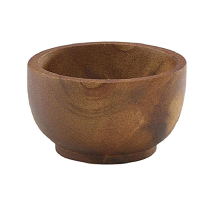 Acacia Wood Dip Pot 6cl/2oz