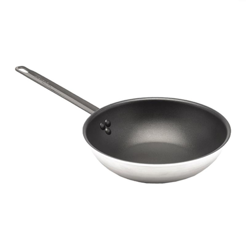 Non Stick Teflon Aluminium Flat Base Wok 30cm