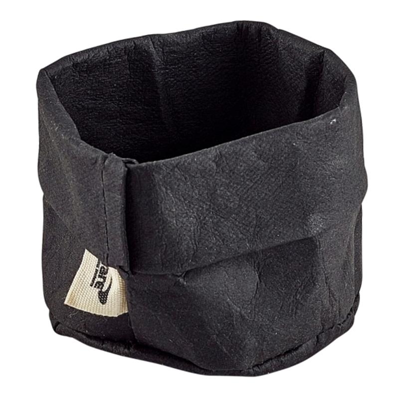 Black Washable Paper Bag 7 Dia x 6cm (H)