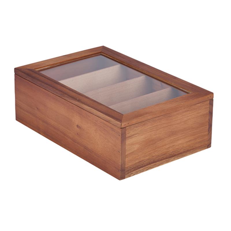 Acacia Wood Tea Box 30 x 20 x 10cm