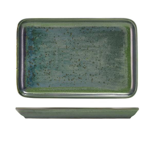 Terra Porcelain Aqua Green Rectangular Platter 30 x 20cm