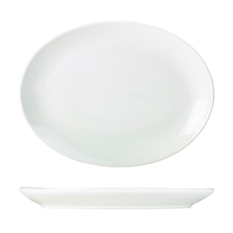 Genware Porcelain Oval Plate 31cm/12.25"