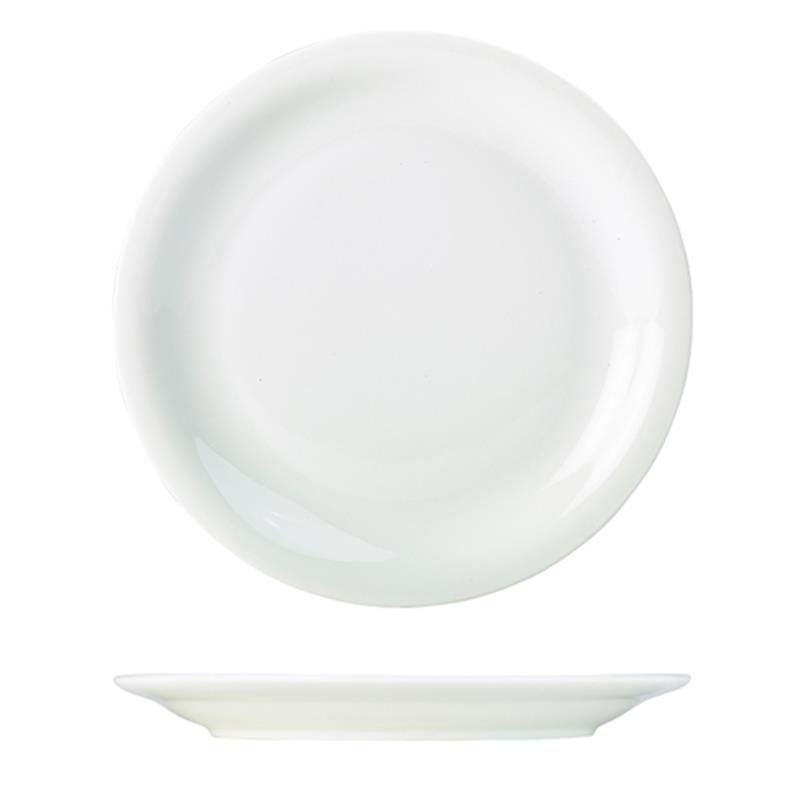 Genware Porcelain Narrow Rim Plate 28cm/11"