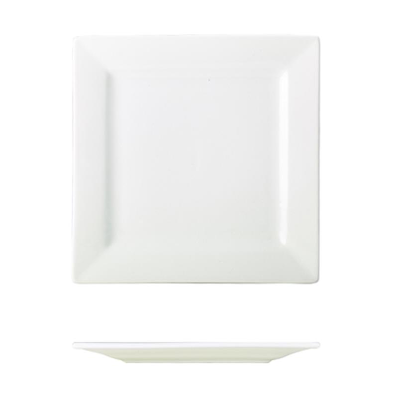 Genware Porcelain Square Plate 16cm/6.25"