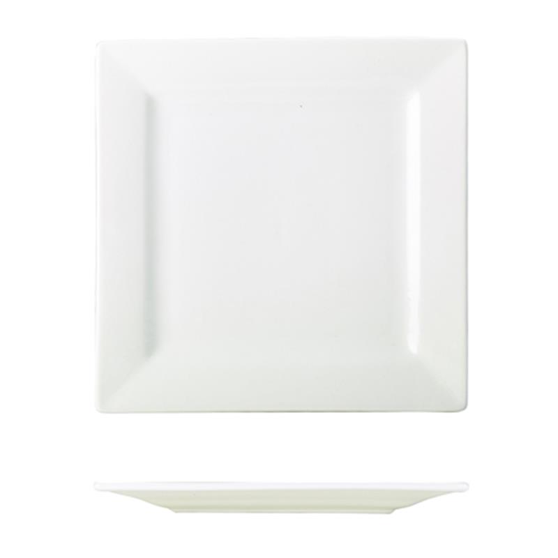 Genware Porcelain Square Plate 21cm/8.25"