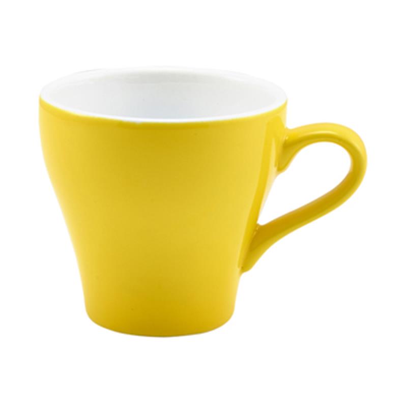 Genware Porcelain Yellow Tulip Cup 9cl/3oz