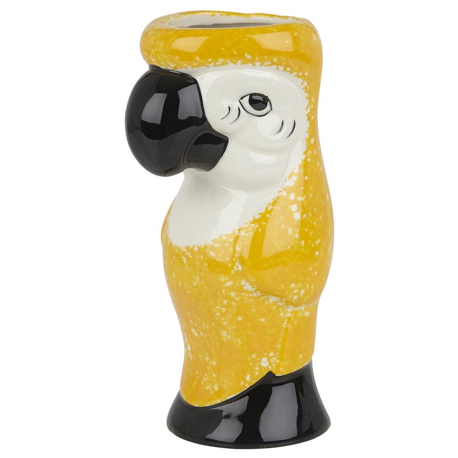 Ceramic Parrot Tiki Mug - 750ml - Yellow 