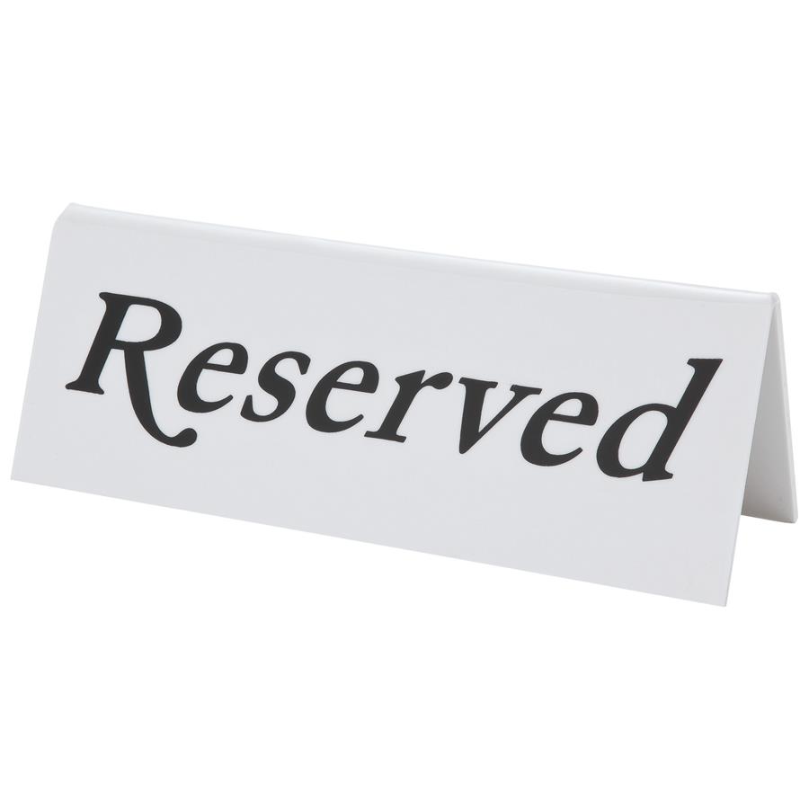 Perspex Reserved Sign