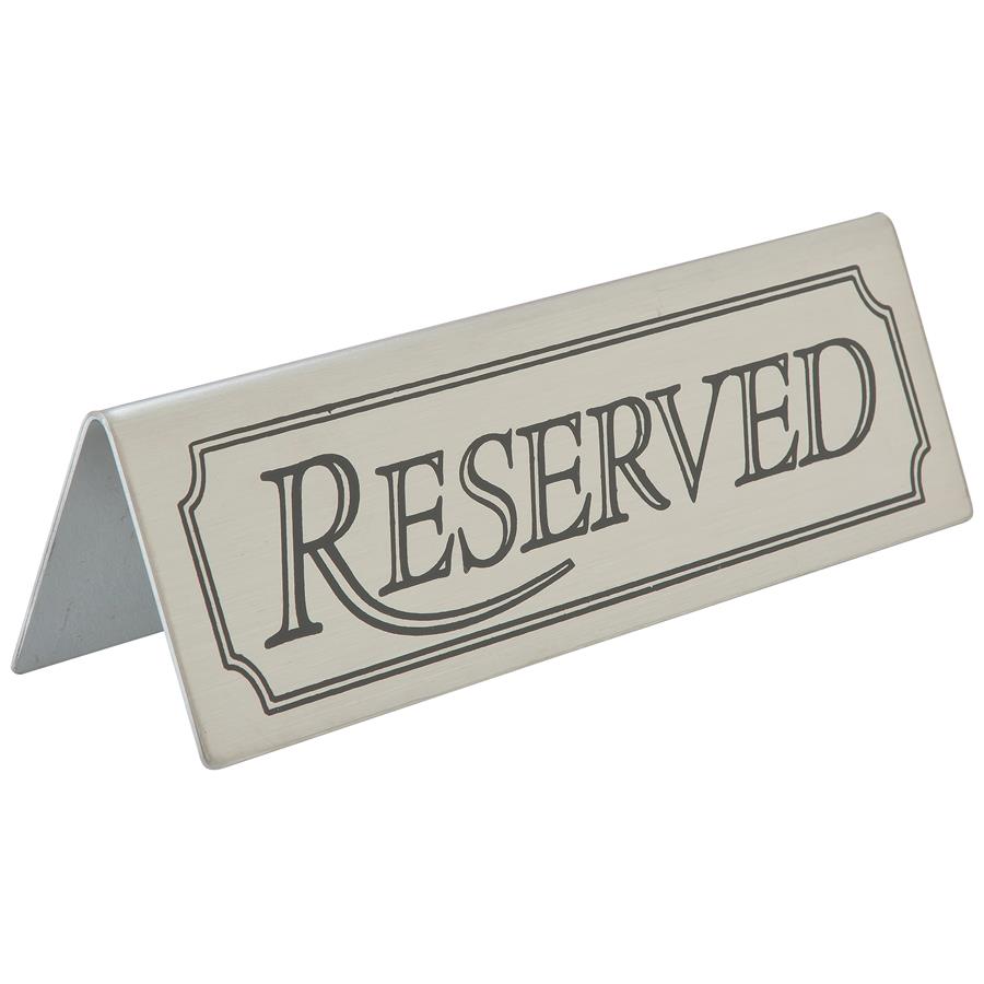 Reserved Table Sign Stainless Steel