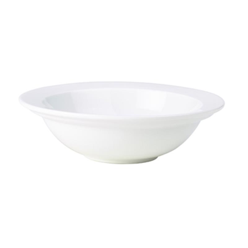 Genware Porcelain Rimmed Oatmeal Bowl 16cm/6.25"