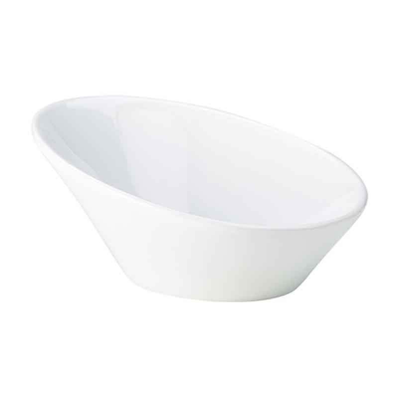 Genware Porcelain Oval Sloping Bowl 21cm/8.25"