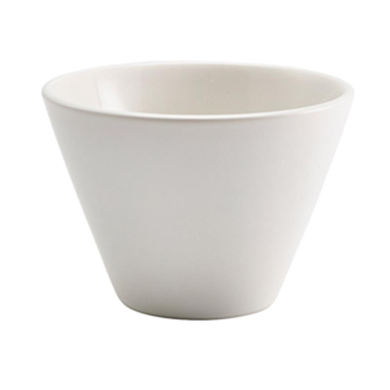 Genware Porcelain Matt White Conical Bowl 12cm/4.75"