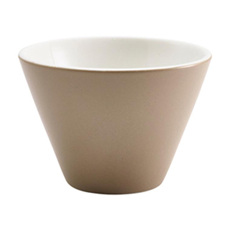 Genware Porcelain Stone Conical Bowl 12cm/4.75"
