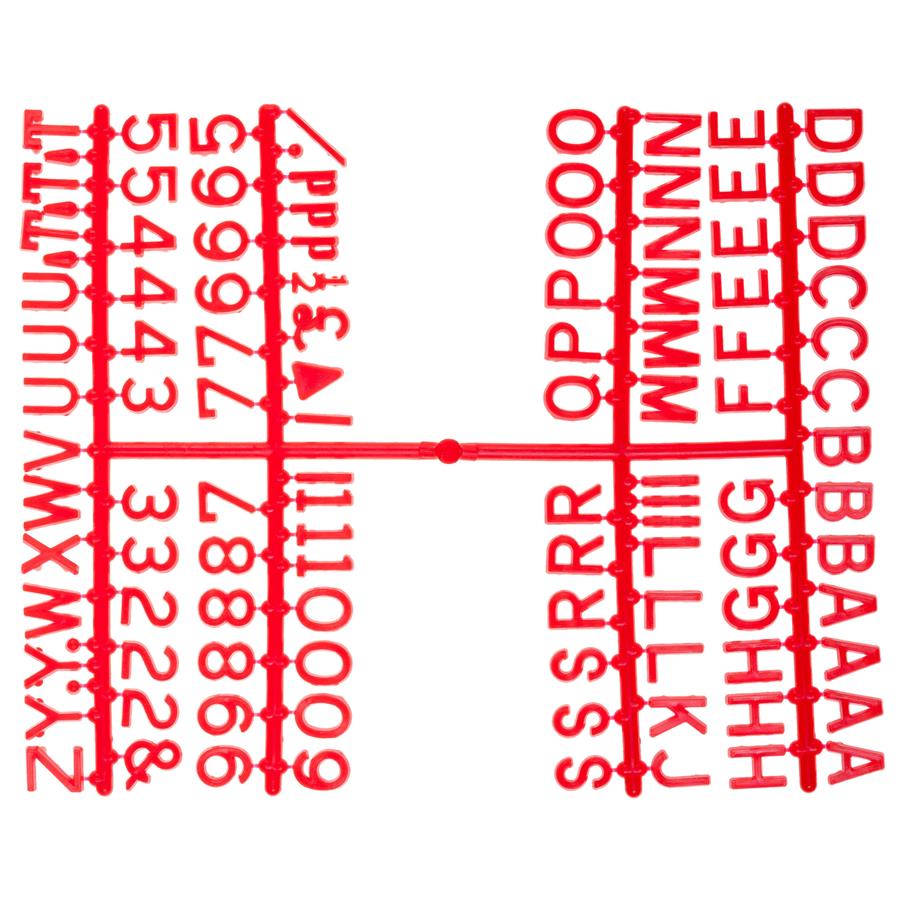 1/2 Inch Letter Set - (660 characters) Red