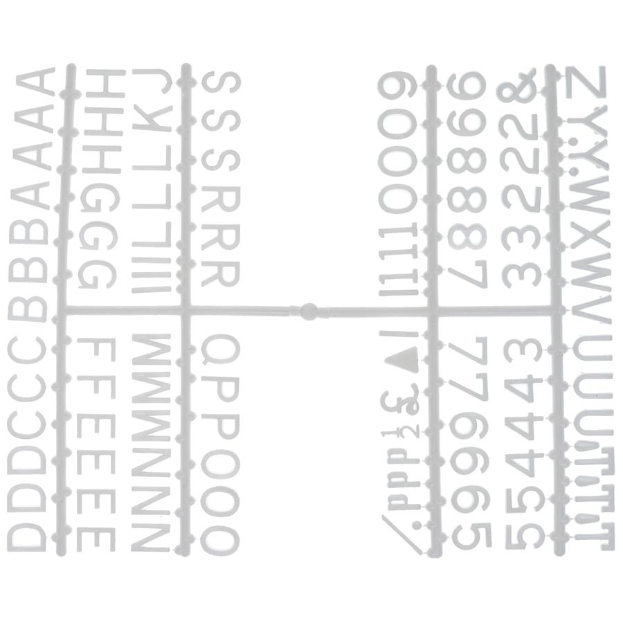 1/2 Inch Letter Set - (660 characters) White