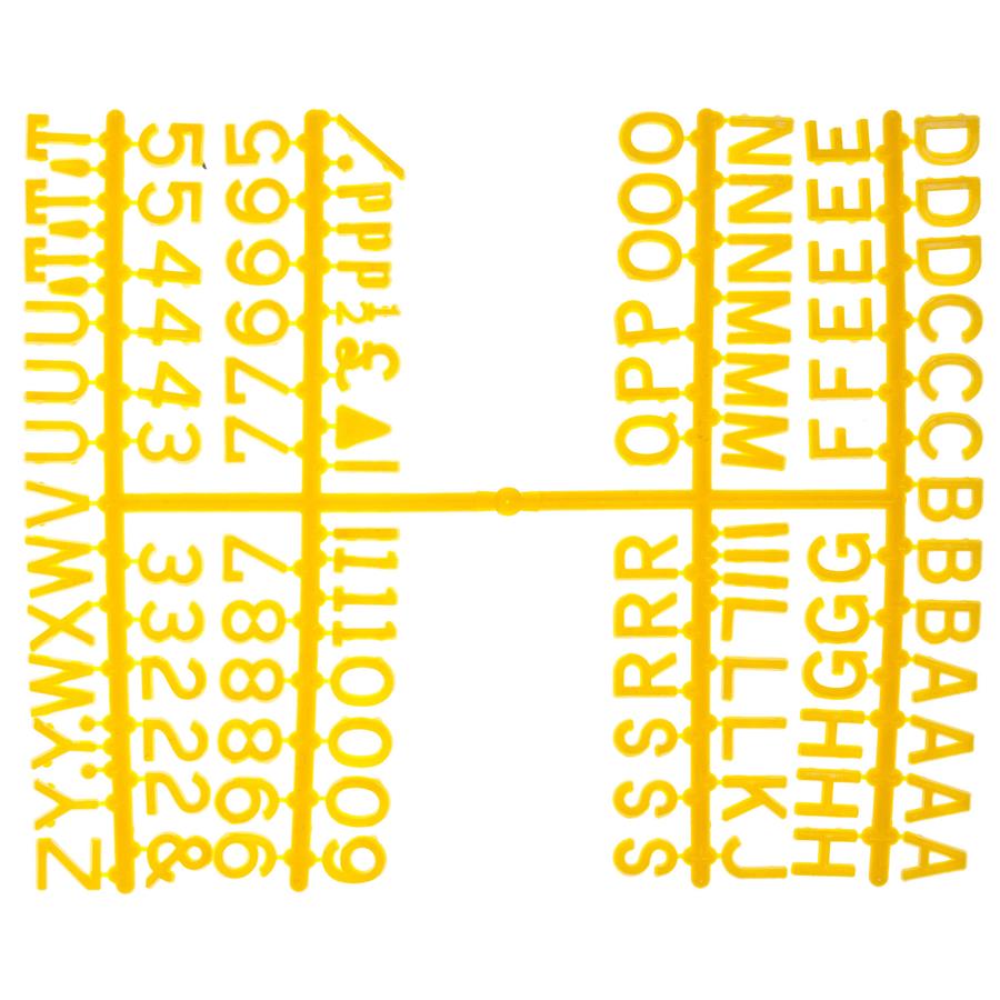 1/2 Inch Letter Set - (660 characters) Yellow