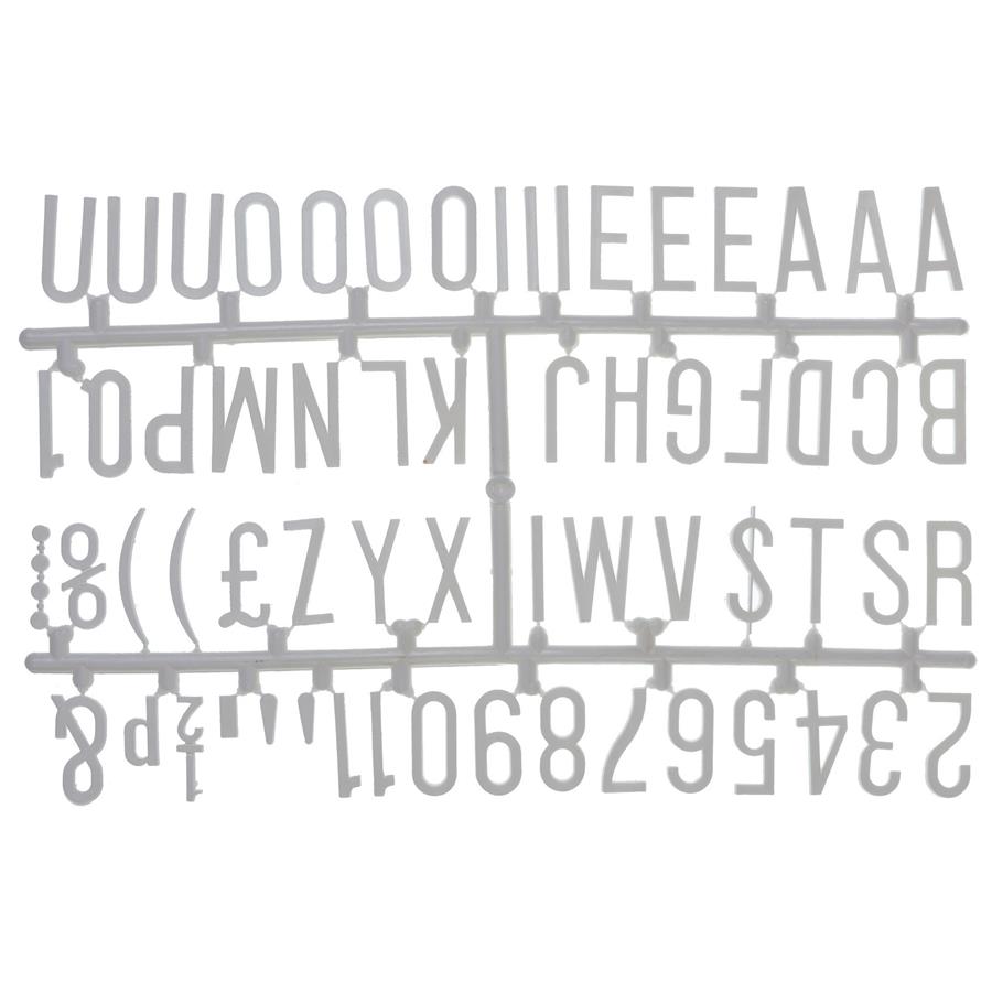 1 1/4 Inch Letter Set - (390 characters)  White
