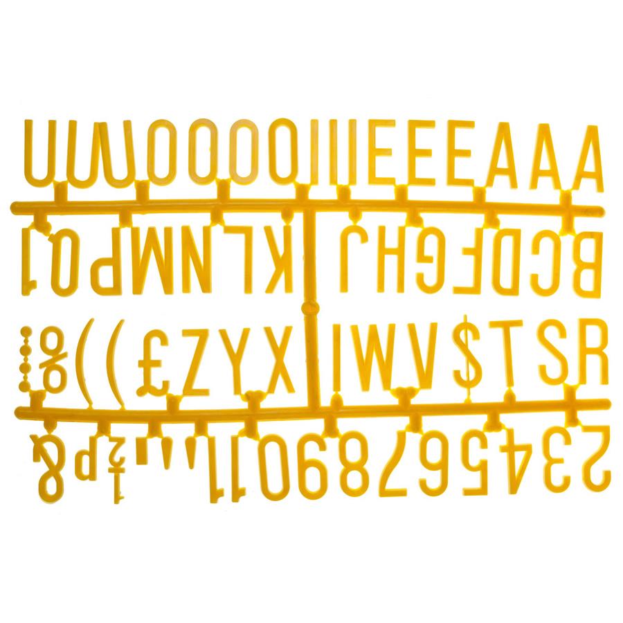 1 1/4 Inch Letter Set - (390 characters) Yellow 