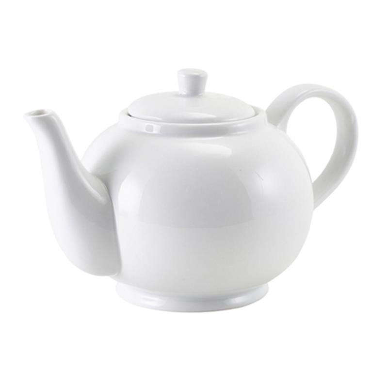 Genware Porcelain Teapot with Infuser 45cl/15.75oz