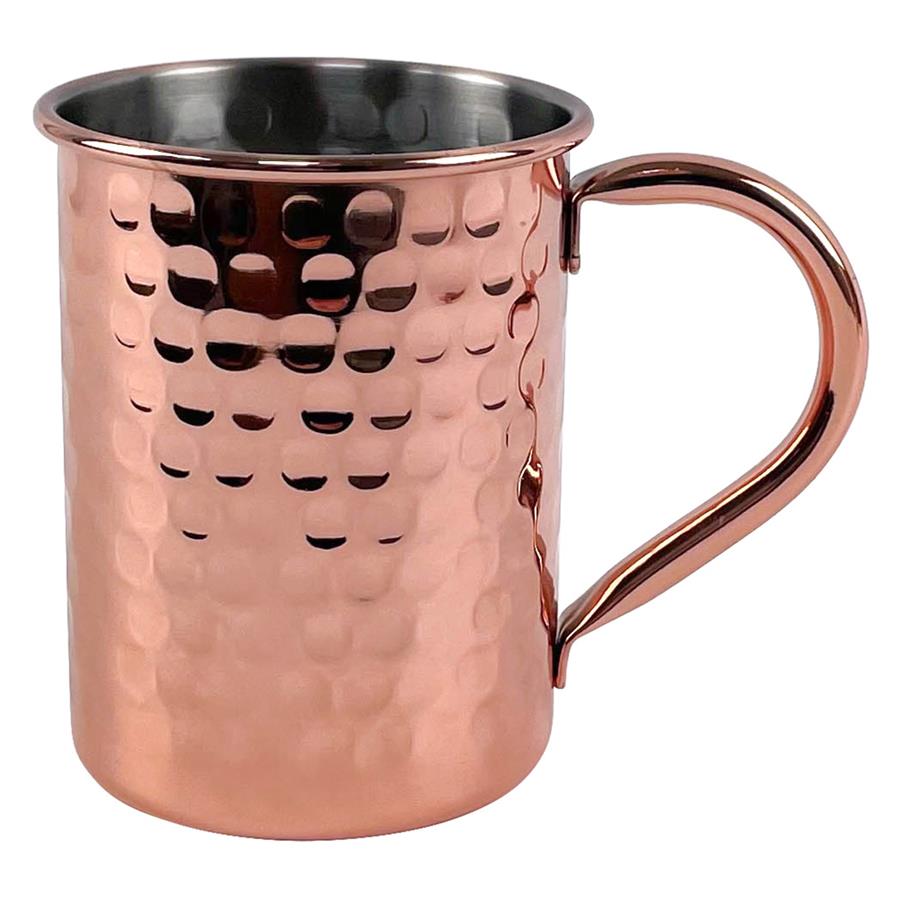 Copper Plated Hammered Mug - 400ml
