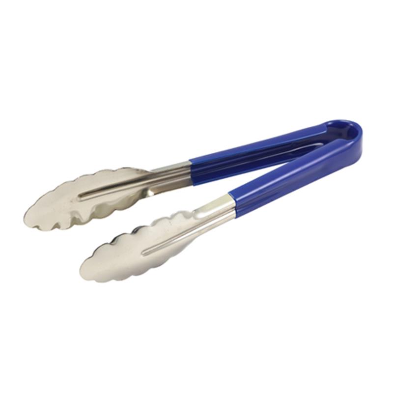 Genware Colour Coded S/St. Tong 23cm Blue