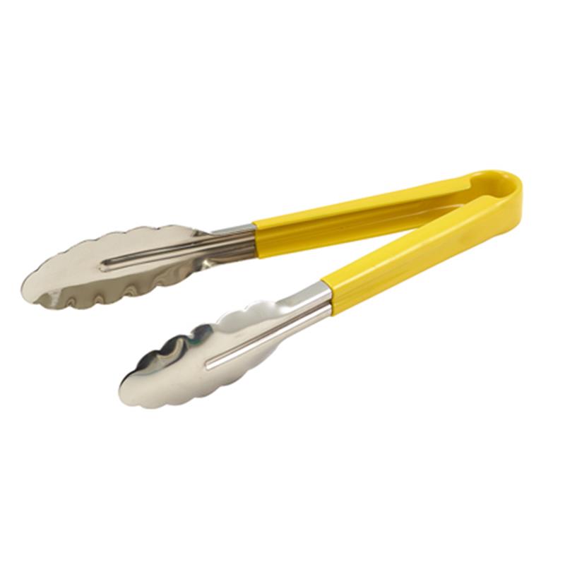 Genware Colour Coded S/St. Tong 23cm Yellow