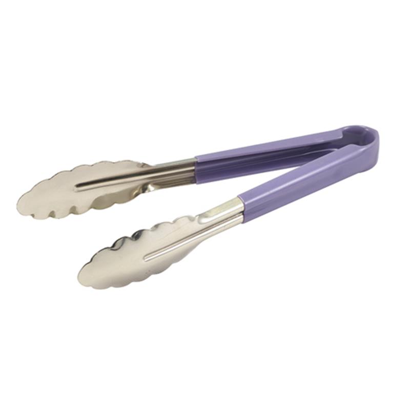 Genware Colour Coded St/St. Tong 31cm Purple