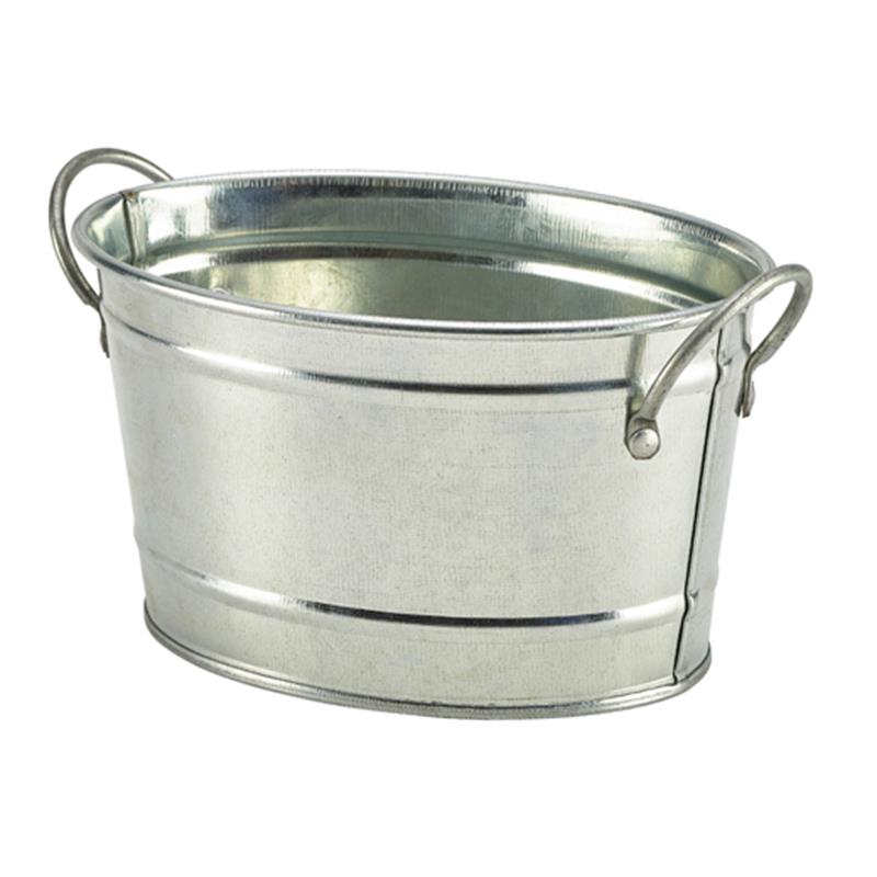 Galvanised Steel Serving Bucket 15.5 x 11 x 8.5cm