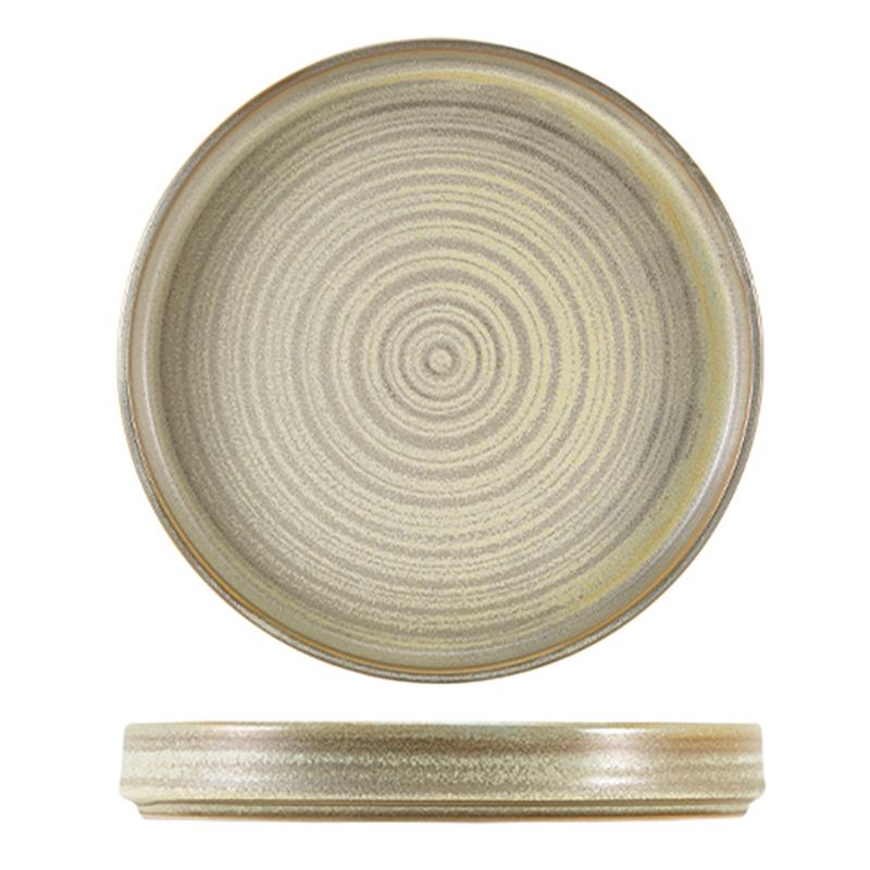Terra Porcelain Matt Grey Presentation Plate 26cm