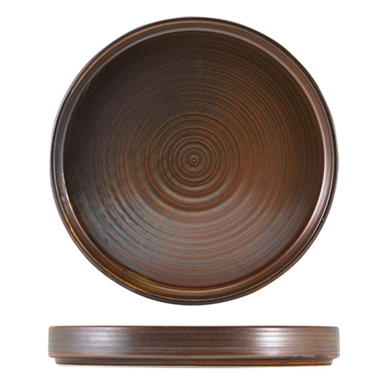 Terra Porcelain Rustic Copper Presentation Plate 26cm