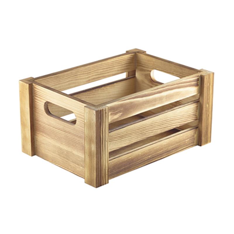 Genware Rustic Wooden Crate 22.8x16.5x11cm