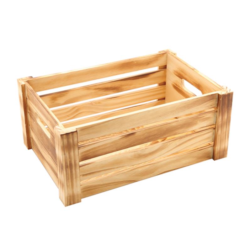 Genware Rustic Wooden Crate 34 x 23 x 15cm