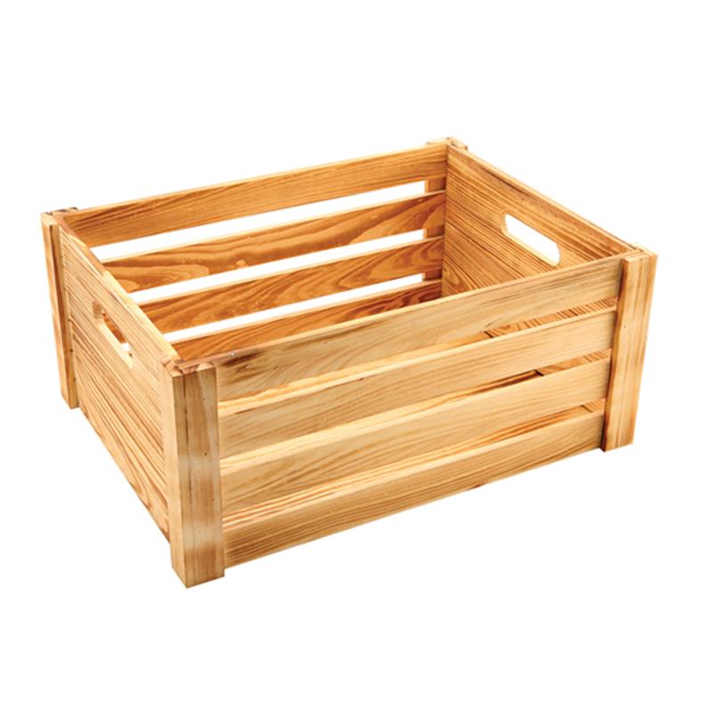 Genware Rustic Wooden Crate 41 x 30 x 18cm
